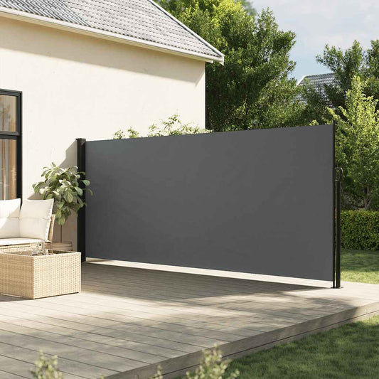 Windscherm uittrekbaar 160x500 cm antracietkleurig is nu te koop bij PeponiXL, paradijselijk wonen!