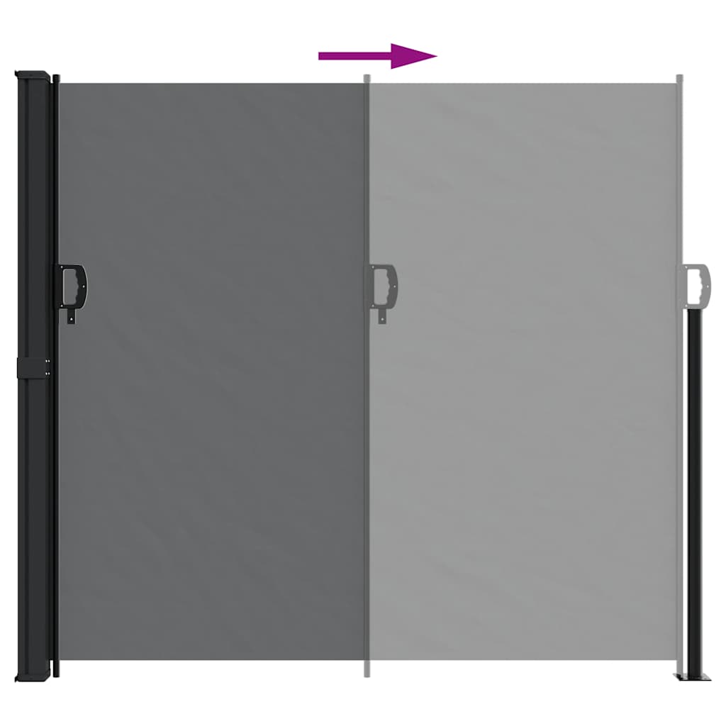 Windscherm uittrekbaar 180x500 cm zwart is nu te koop bij PeponiXL, paradijselijk wonen!