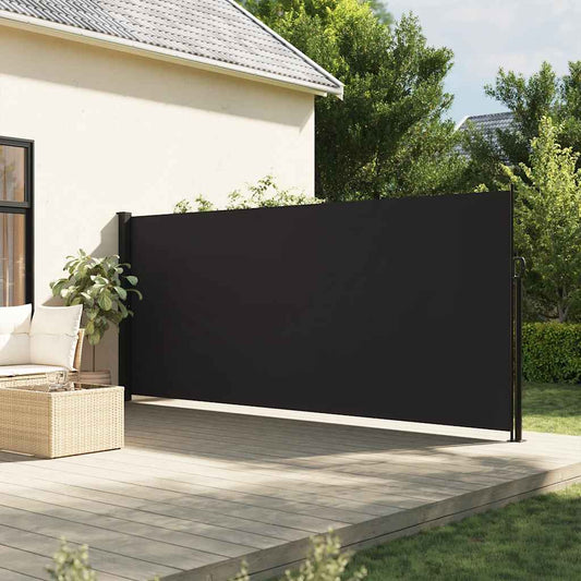 Windscherm uittrekbaar 180x500 cm zwart is nu te koop bij PeponiXL, paradijselijk wonen!