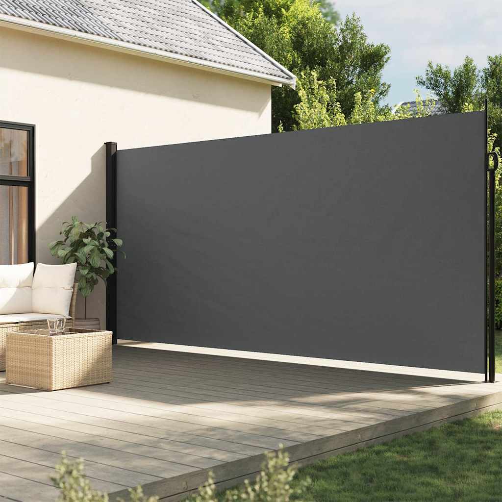 Windscherm uittrekbaar 200x500 cm antracietkleurig is nu te koop bij PeponiXL, paradijselijk wonen!