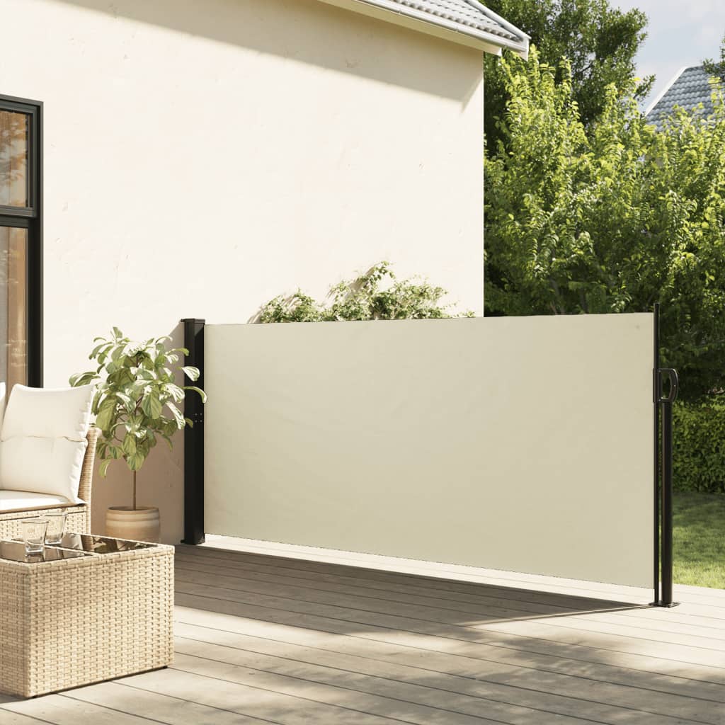 Windscherm uittrekbaar 120x600 cm crème is nu te koop bij PeponiXL, paradijselijk wonen!