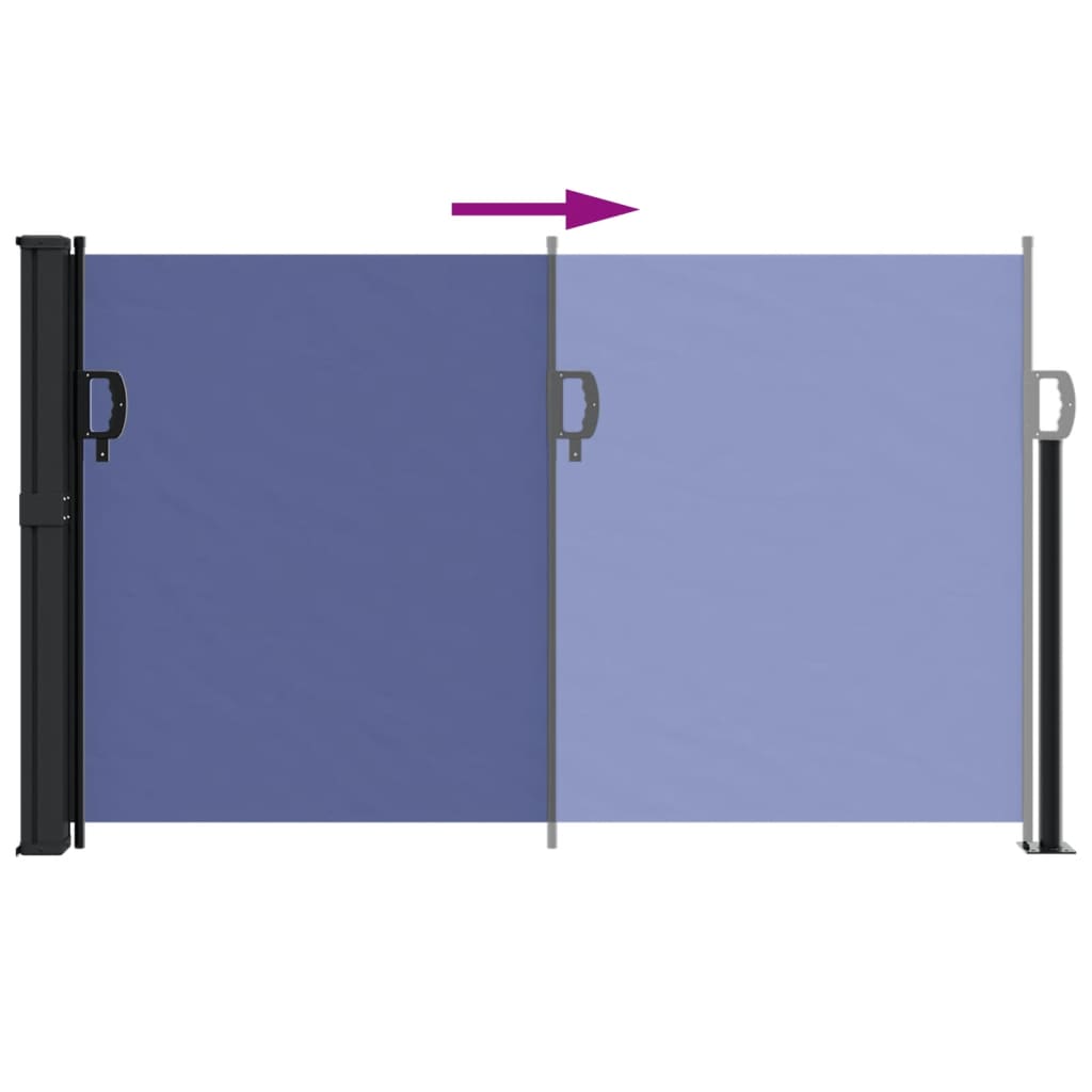 Windscherm uittrekbaar 120x600 cm blauw is nu te koop bij PeponiXL, paradijselijk wonen!