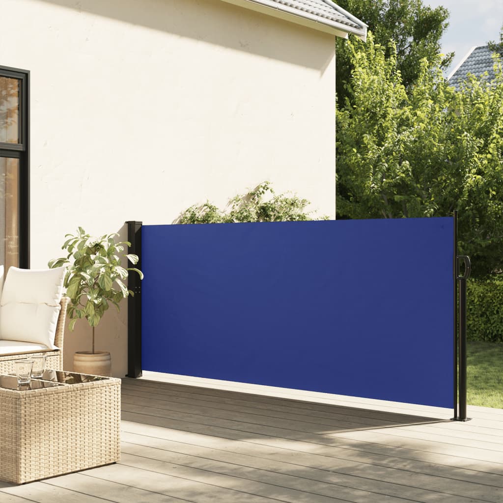 Windscherm uittrekbaar 120x600 cm blauw is nu te koop bij PeponiXL, paradijselijk wonen!