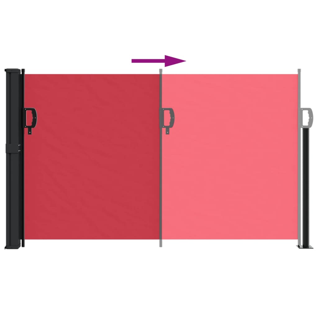 Windscherm uittrekbaar 120x600 cm rood is nu te koop bij PeponiXL, paradijselijk wonen!