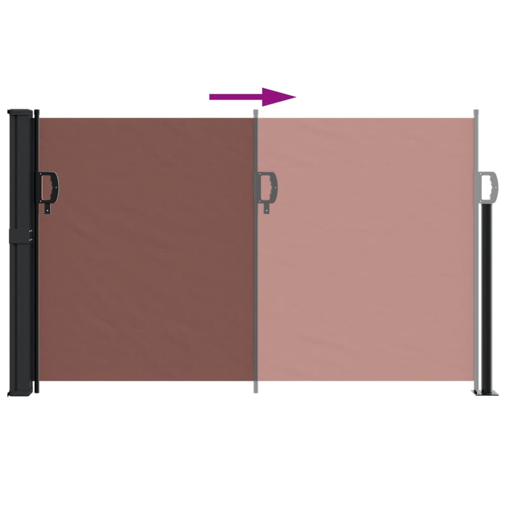 Windscherm uittrekbaar 120x600 cm bruin is nu te koop bij PeponiXL, paradijselijk wonen!