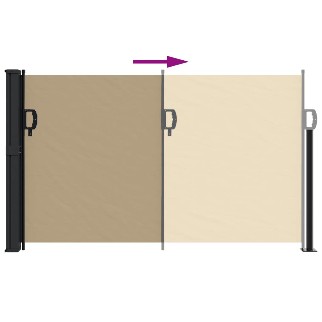 Windscherm uittrekbaar 120x600 cm beige is nu te koop bij PeponiXL, paradijselijk wonen!
