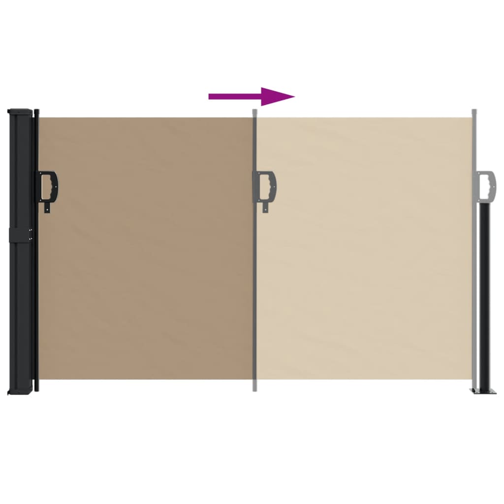 Windscherm uittrekbaar 120x600 cm taupe is nu te koop bij PeponiXL, paradijselijk wonen!