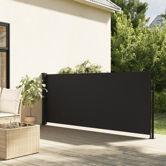 Windscherm uittrekbaar 140x600 cm zwart is nu te koop bij PeponiXL, paradijselijk wonen!