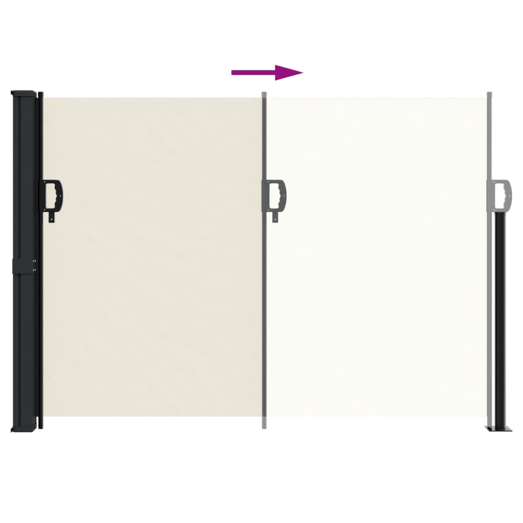 Windscherm uittrekbaar 140x600 cm crème is nu te koop bij PeponiXL, paradijselijk wonen!
