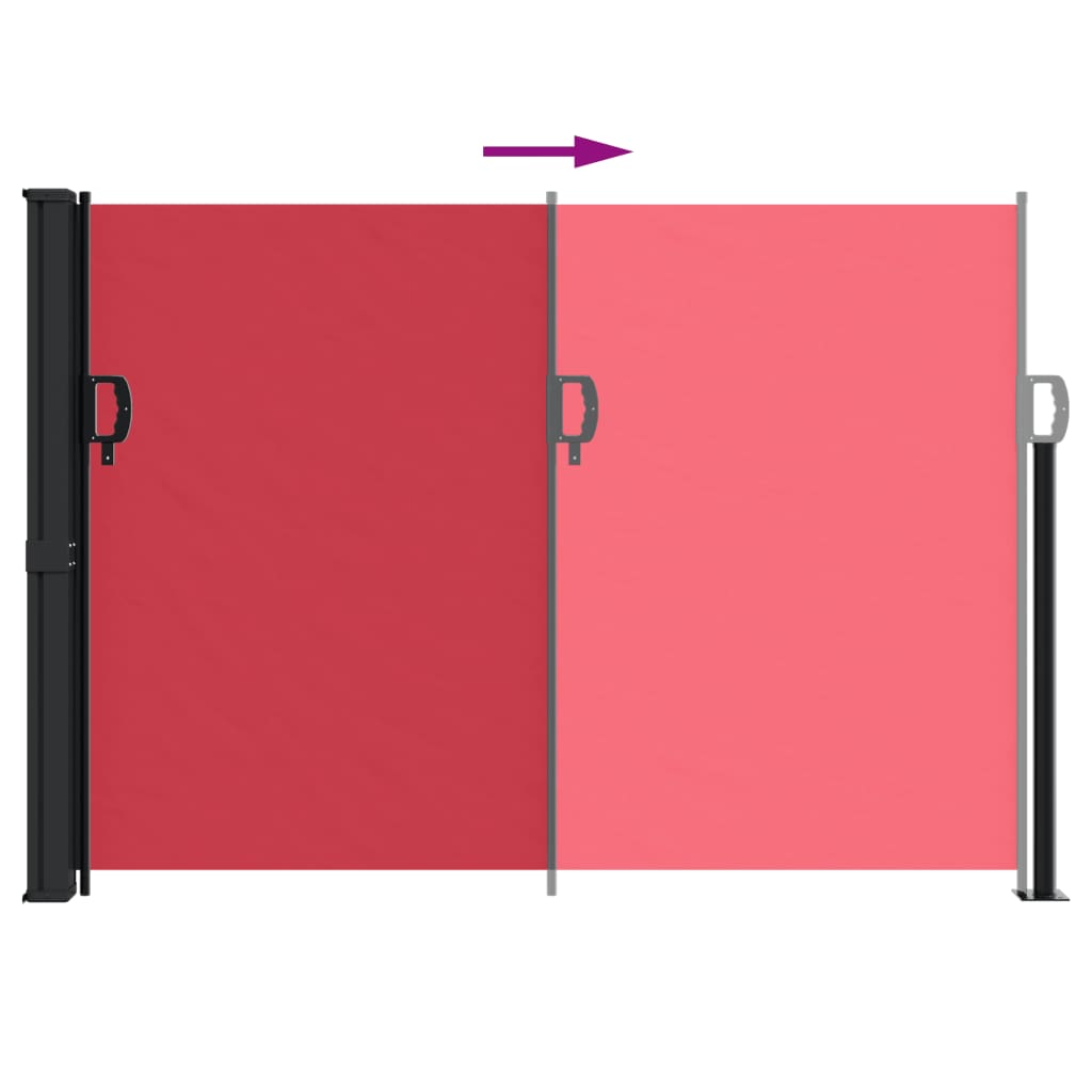 Windscherm uittrekbaar 140x600 cm rood is nu te koop bij PeponiXL, paradijselijk wonen!