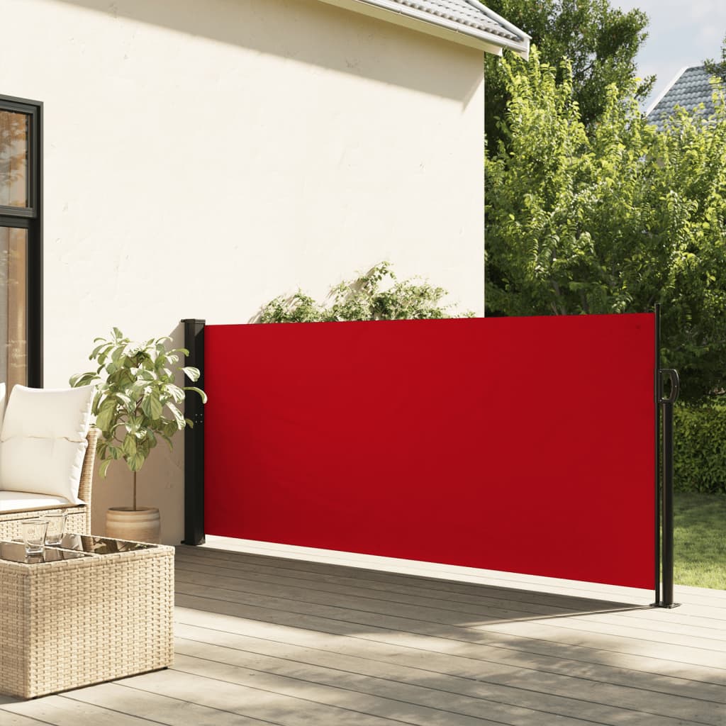 Windscherm uittrekbaar 140x600 cm rood is nu te koop bij PeponiXL, paradijselijk wonen!