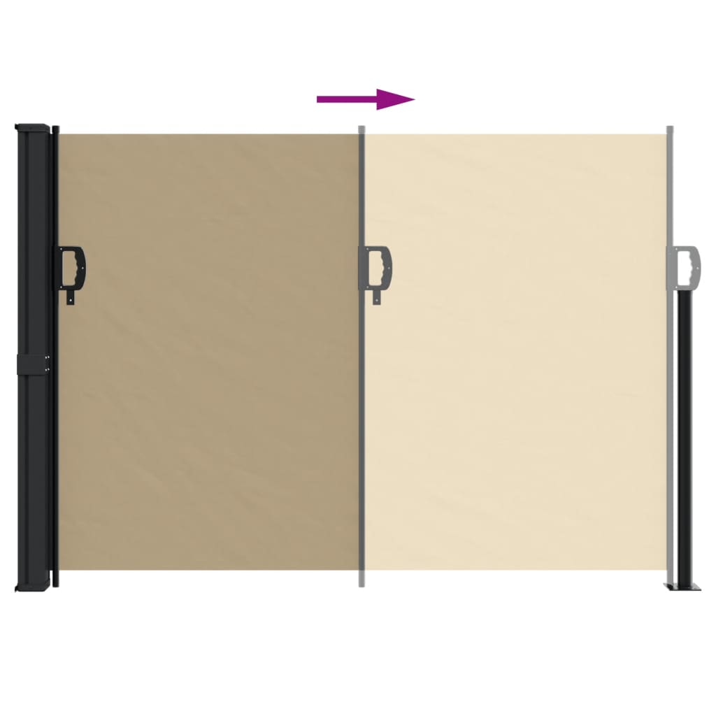 Windscherm uittrekbaar 140x600 cm beige is nu te koop bij PeponiXL, paradijselijk wonen!