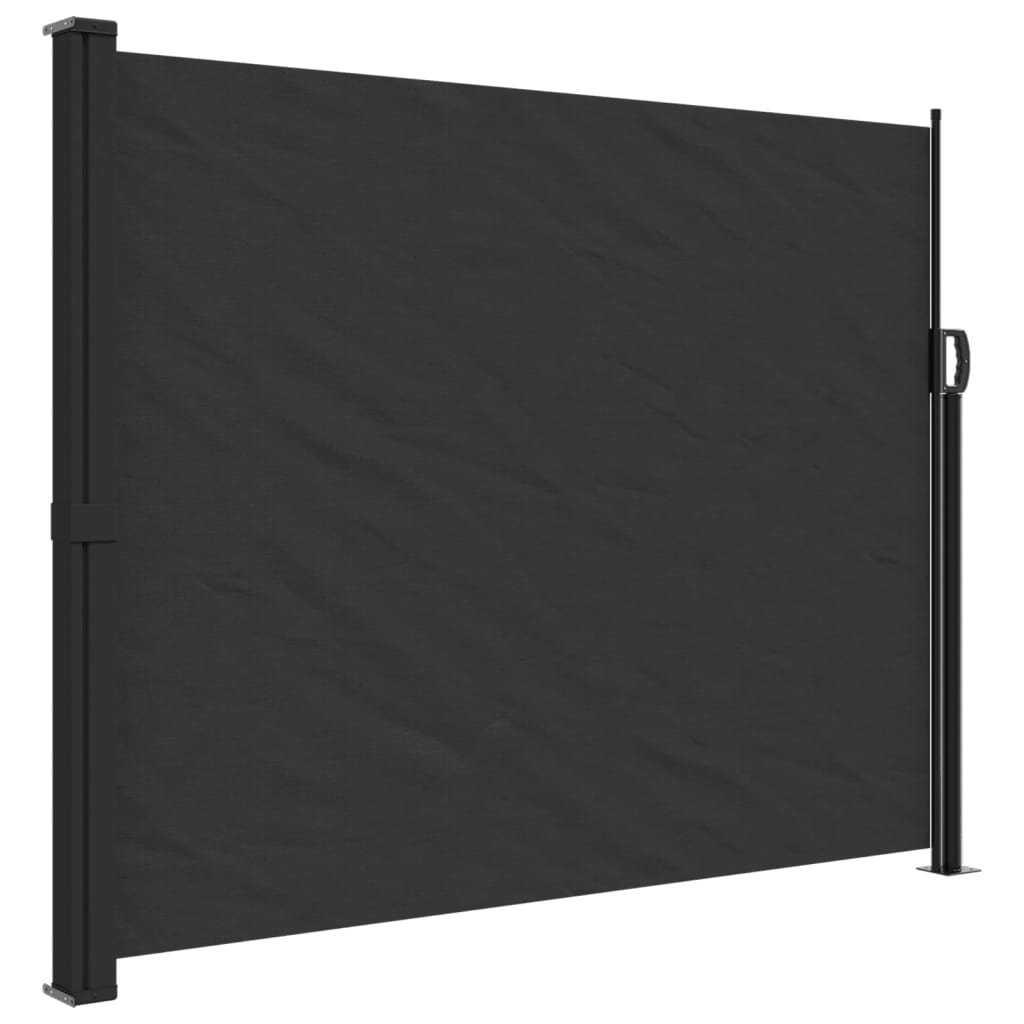 Windscherm uittrekbaar 160x600 cm zwart is nu te koop bij PeponiXL, paradijselijk wonen!