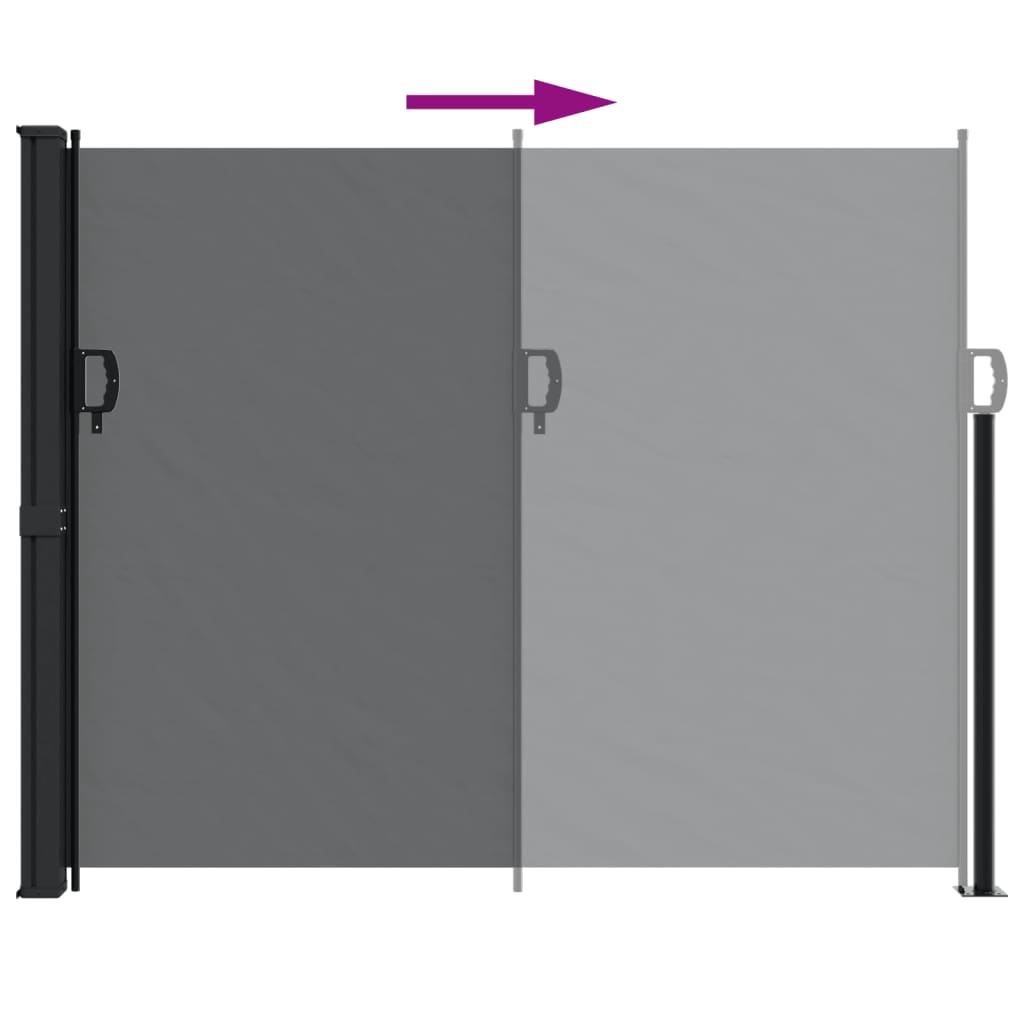 Windscherm uittrekbaar 160x600 cm zwart is nu te koop bij PeponiXL, paradijselijk wonen!
