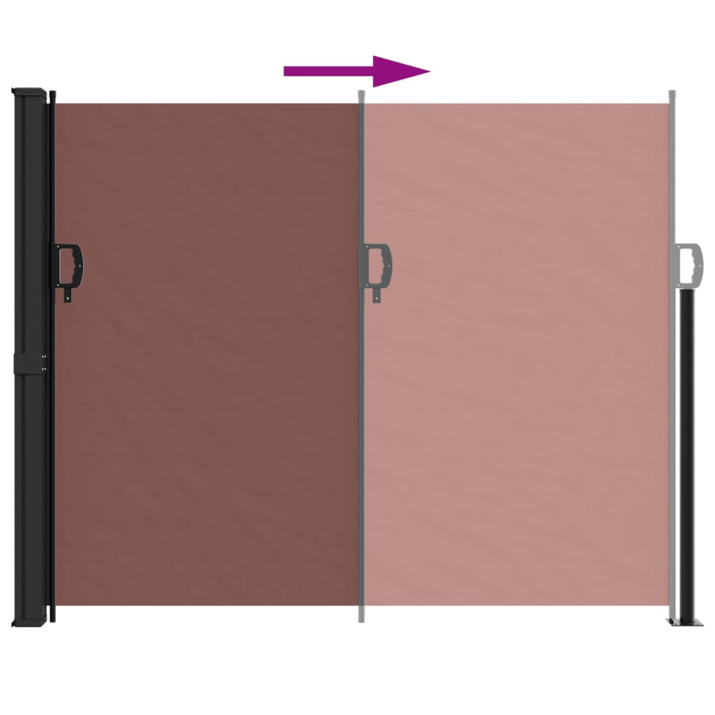 Windscherm uittrekbaar 160x600 cm bruin is nu te koop bij PeponiXL, paradijselijk wonen!