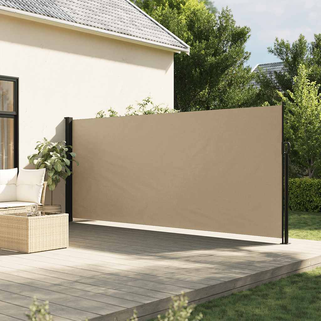 Windscherm uittrekbaar 160x600 cm beige is nu te koop bij PeponiXL, paradijselijk wonen!