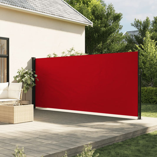 Windscherm uittrekbaar 180x600 cm rood is nu te koop bij PeponiXL, paradijselijk wonen!