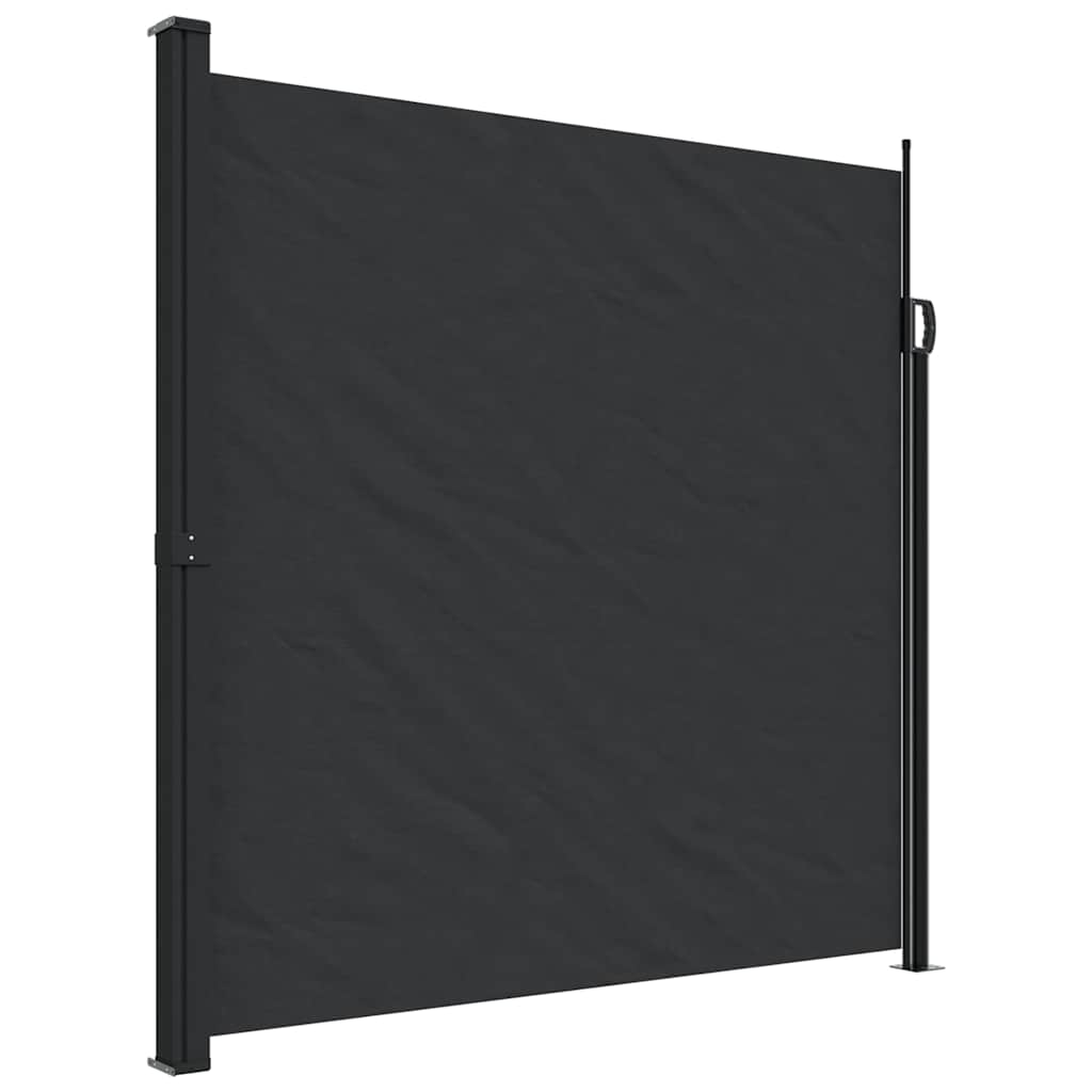 Windscherm uittrekbaar 200x600 cm zwart is nu te koop bij PeponiXL, paradijselijk wonen!