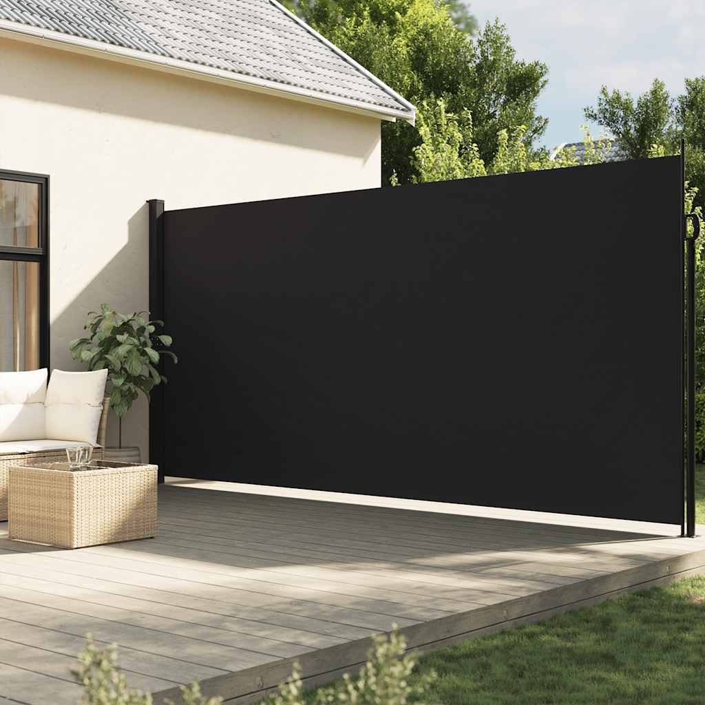 Windscherm uittrekbaar 200x600 cm zwart is nu te koop bij PeponiXL, paradijselijk wonen!