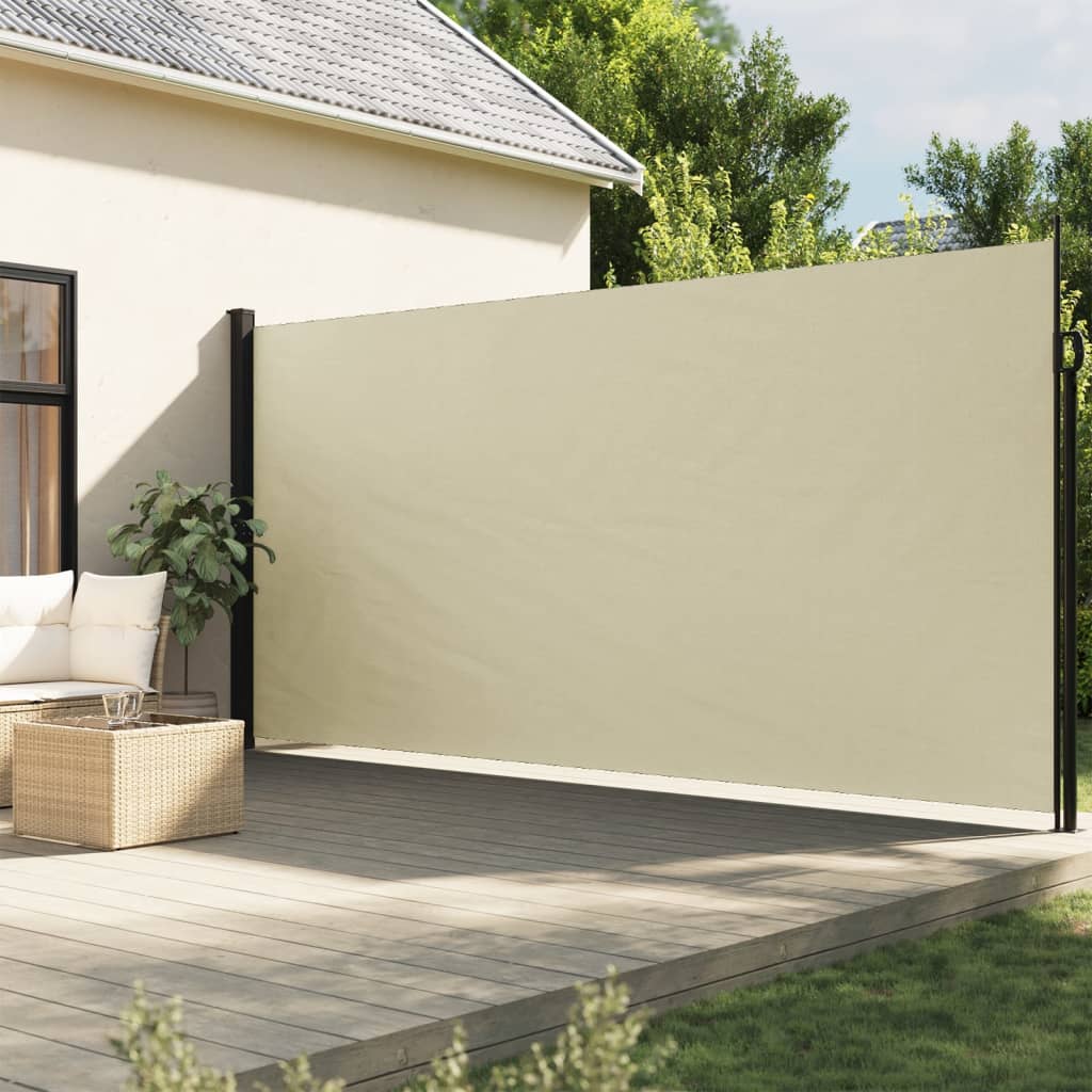 Windscherm uittrekbaar 200x600 cm crèmekleurig is nu te koop bij PeponiXL, paradijselijk wonen!
