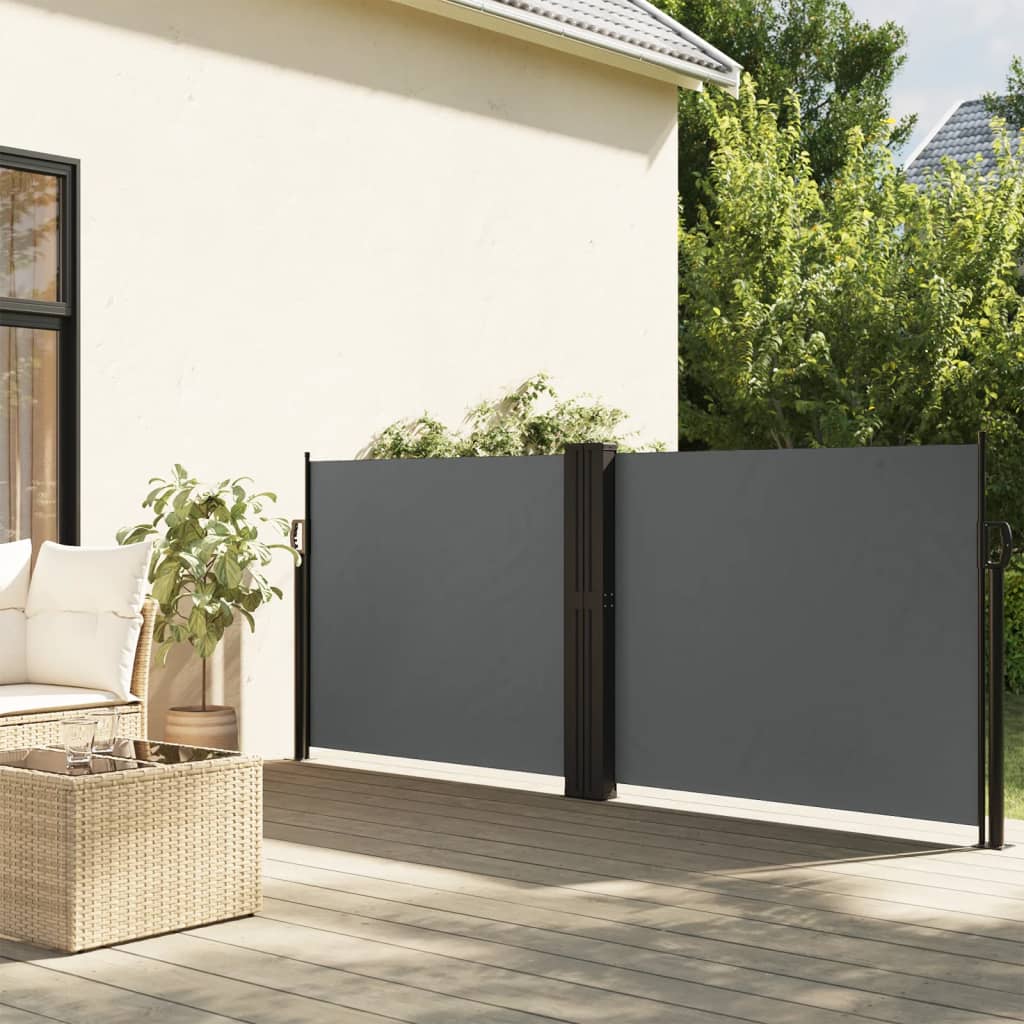 Windscherm uittrekbaar 100x600 cm antraciet is nu te koop bij PeponiXL, paradijselijk wonen!
