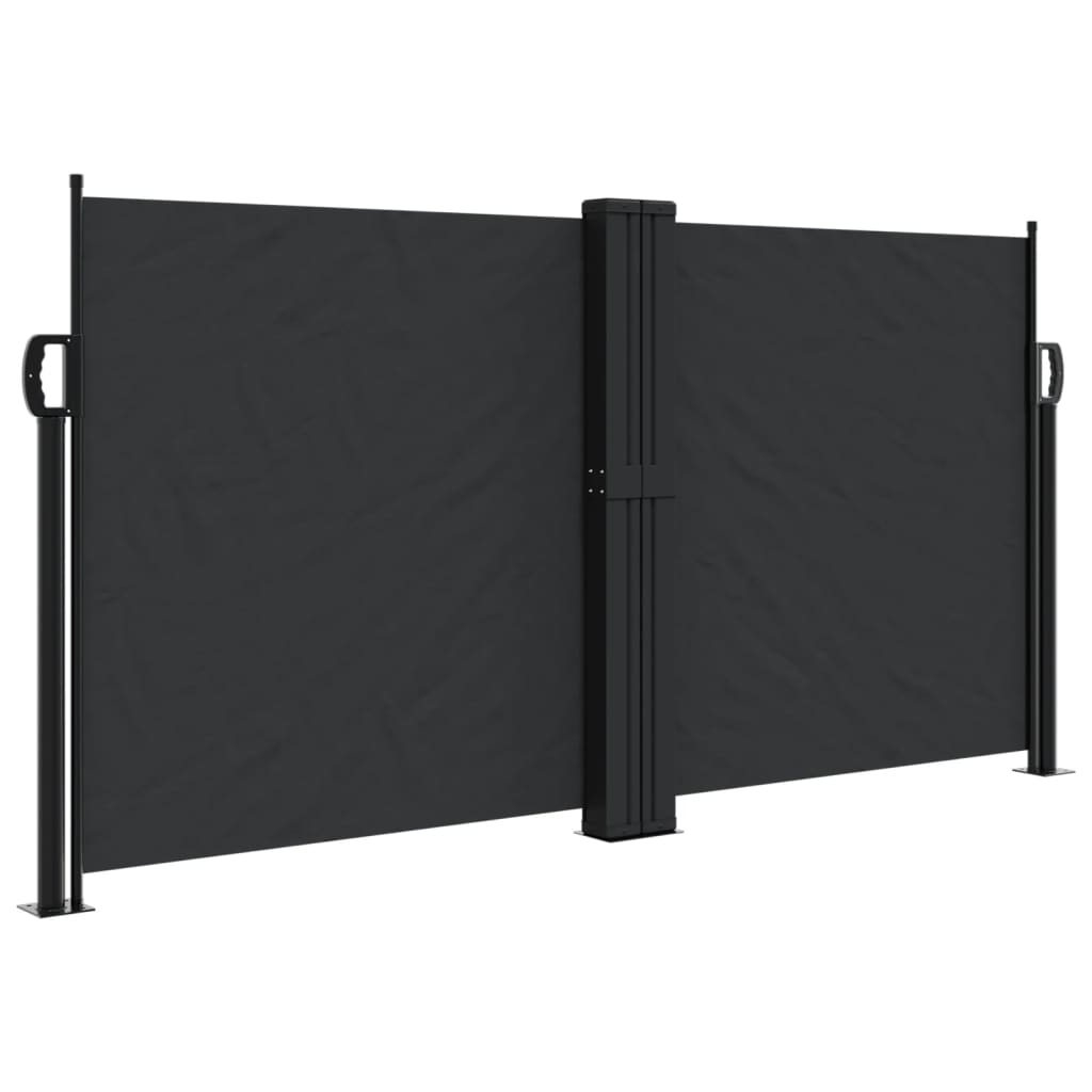 Windscherm uittrekbaar 120x600 cm zwart is nu te koop bij PeponiXL, paradijselijk wonen!