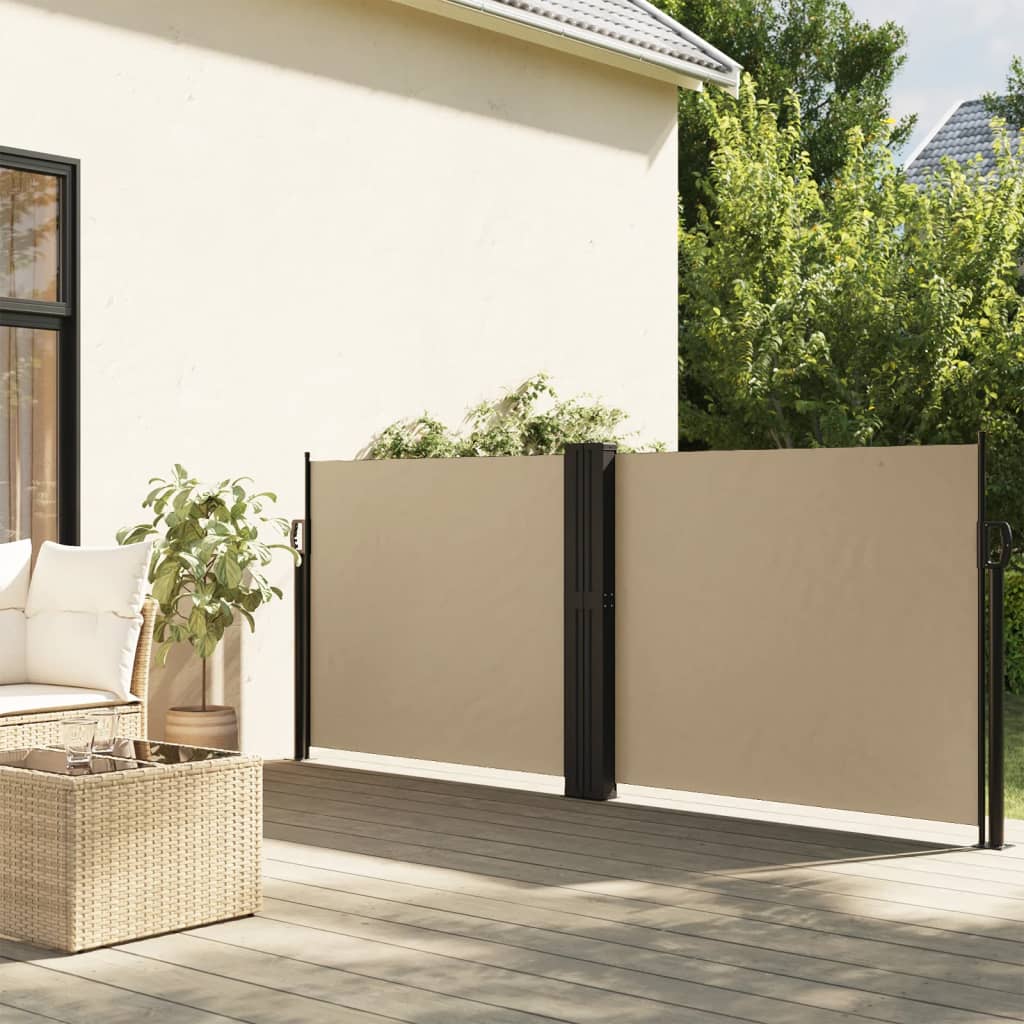 Windscherm uittrekbaar 120x600 cm beige is nu te koop bij PeponiXL, paradijselijk wonen!