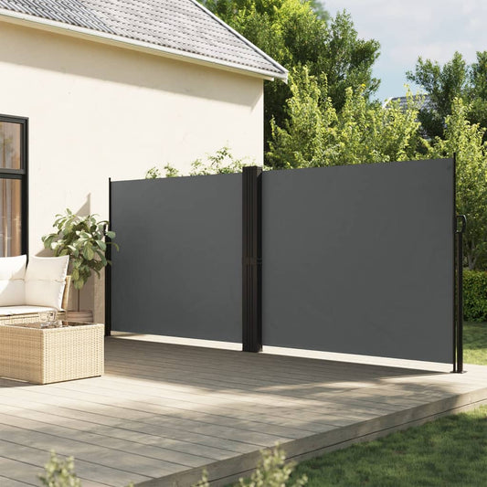 Windscherm uittrekbaar 180x600 cm antracietkleurig is nu te koop bij PeponiXL, paradijselijk wonen!