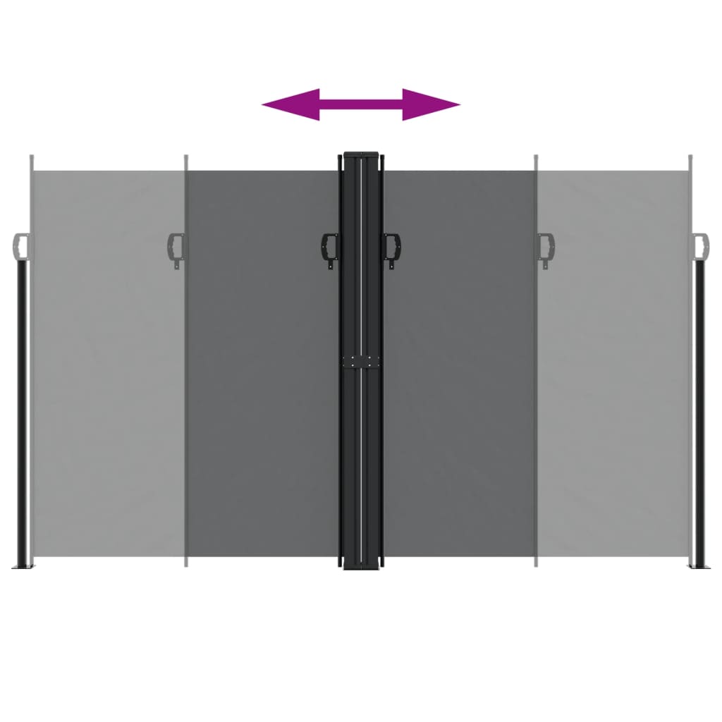 Windscherm uittrekbaar 200x600 cm zwart is nu te koop bij PeponiXL, paradijselijk wonen!