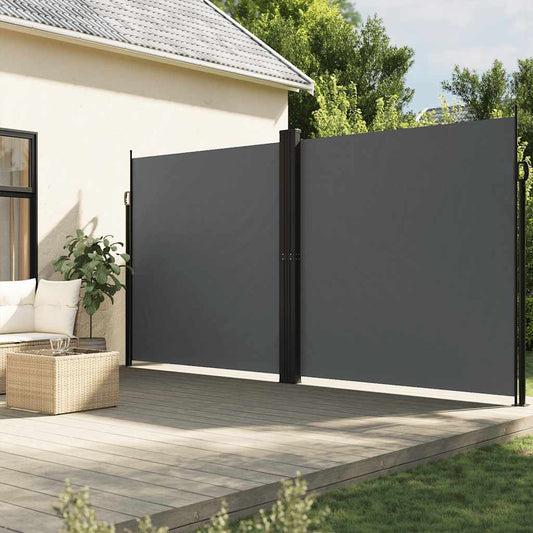 Windscherm uittrekbaar 200x600 cm antracietkleurig is nu te koop bij PeponiXL, paradijselijk wonen!