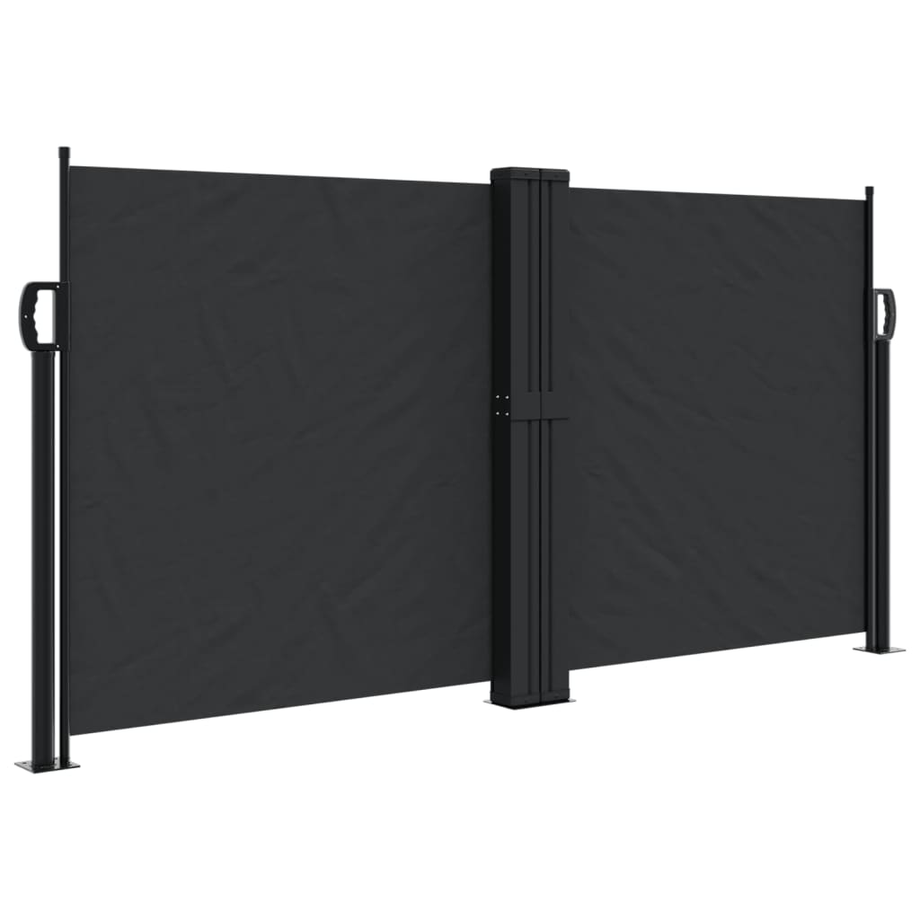 Windscherm uittrekbaar 120x1000 cm zwart is nu te koop bij PeponiXL, paradijselijk wonen!