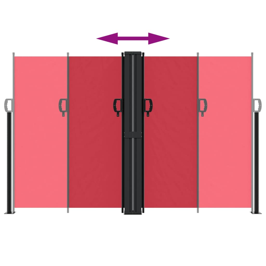 Windscherm uittrekbaar 160x1000 cm rood is nu te koop bij PeponiXL, paradijselijk wonen!