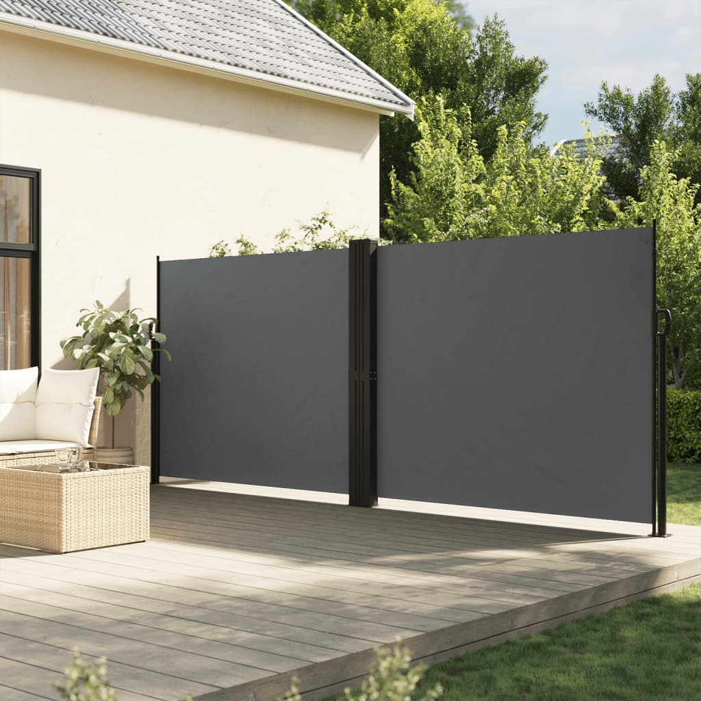 Windscherm uittrekbaar 180x1000 cm antracietkleurig is nu te koop bij PeponiXL, paradijselijk wonen!