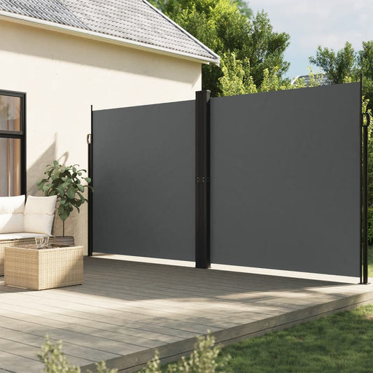 Windscherm uittrekbaar 200x1000 cm antracietkleurig is nu te koop bij PeponiXL, paradijselijk wonen!
