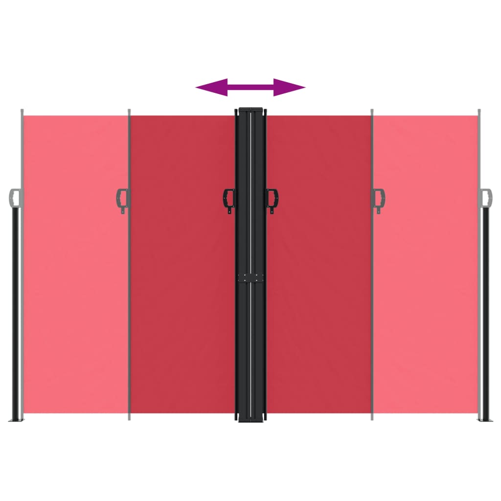 Windscherm uittrekbaar 220x1000 cm rood is nu te koop bij PeponiXL, paradijselijk wonen!