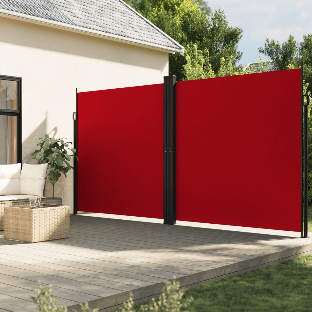Windscherm uittrekbaar 220x1000 cm rood is nu te koop bij PeponiXL, paradijselijk wonen!
