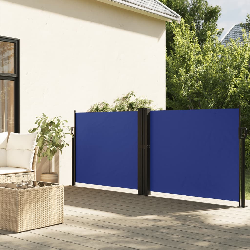 Windscherm uittrekbaar 120x1200 cm blauw is nu te koop bij PeponiXL, paradijselijk wonen!