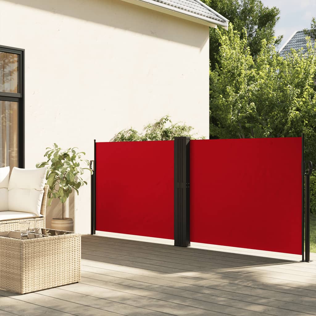 Windscherm uittrekbaar 120x1200 cm rood is nu te koop bij PeponiXL, paradijselijk wonen!