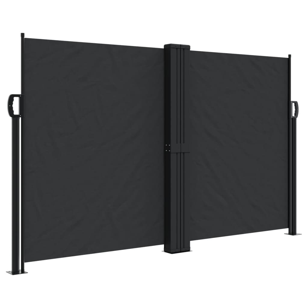 Windscherm uittrekbaar 140x1200 cm zwart is nu te koop bij PeponiXL, paradijselijk wonen!