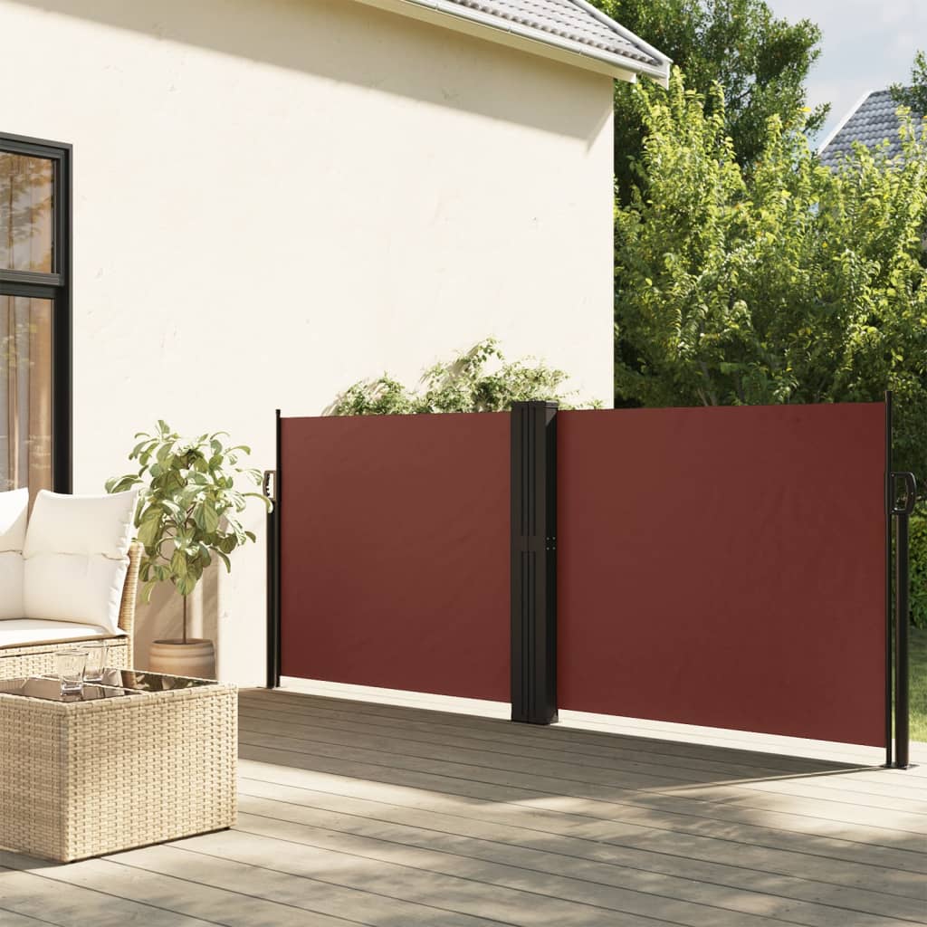 Windscherm uittrekbaar 140x1200 cm bruin is nu te koop bij PeponiXL, paradijselijk wonen!