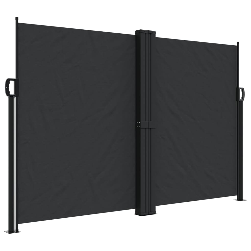 Windscherm uittrekbaar 160x1200 cm zwart is nu te koop bij PeponiXL, paradijselijk wonen!