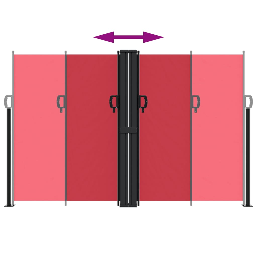 Windscherm uittrekbaar 160x1200 cm rood is nu te koop bij PeponiXL, paradijselijk wonen!