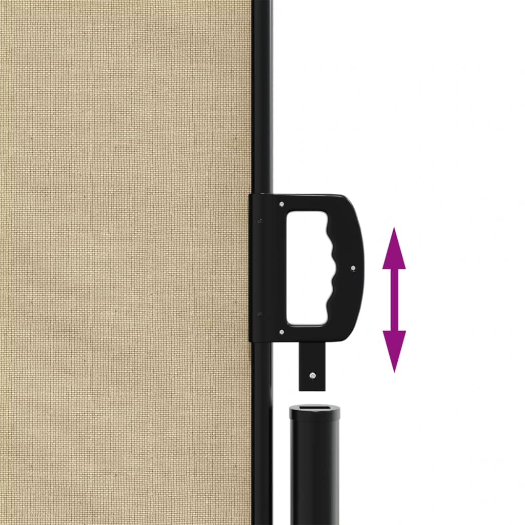Windscherm uittrekbaar 160x1200 cm beige is nu te koop bij PeponiXL, paradijselijk wonen!