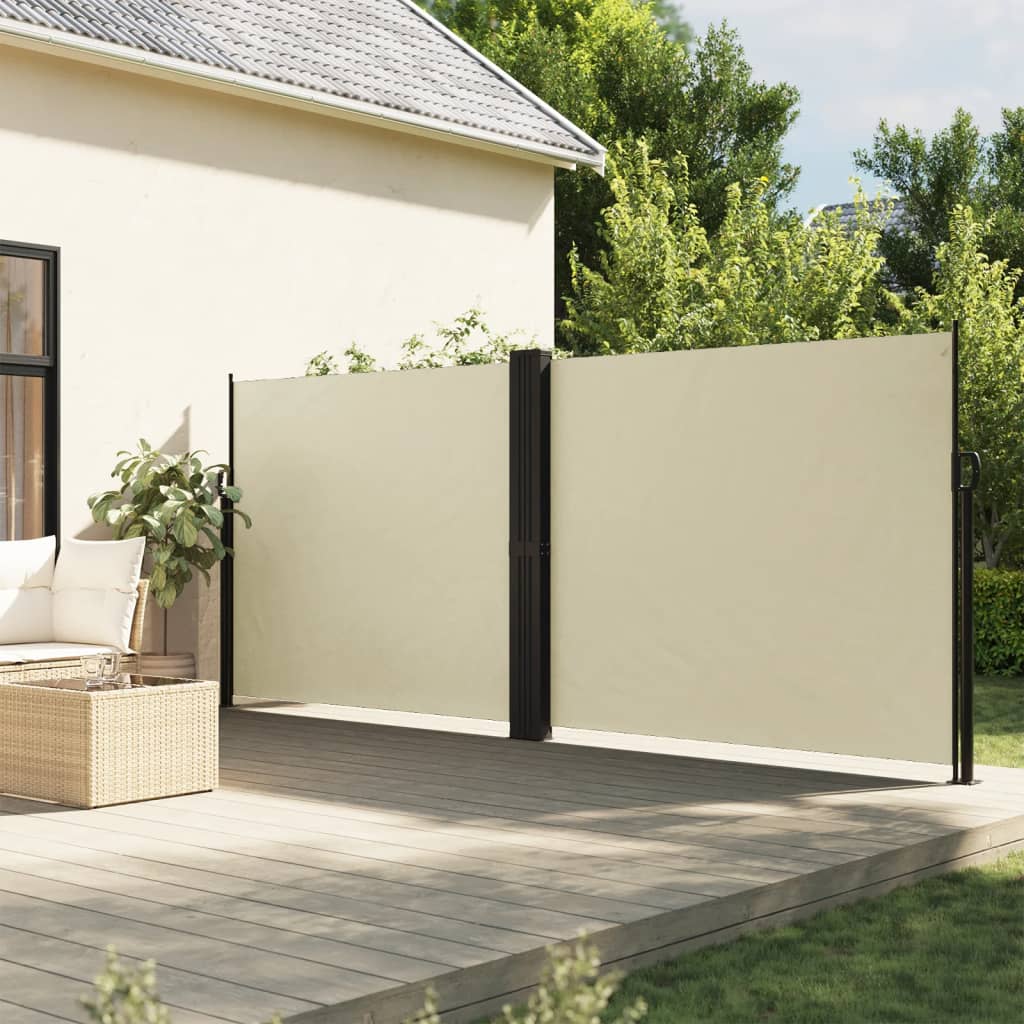 Windscherm uittrekbaar 180x1200 cm crèmekleurig is nu te koop bij PeponiXL, paradijselijk wonen!