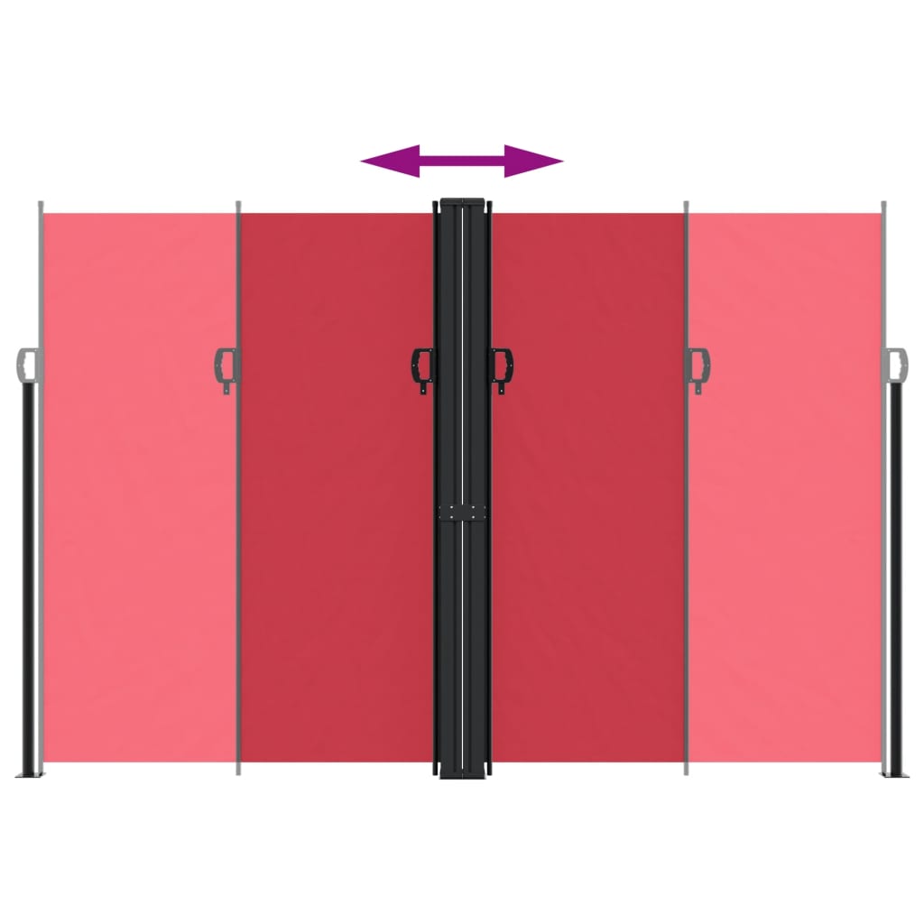 Tuinscherm uittrekbaar 220x1200 cm rood is nu te koop bij PeponiXL, paradijselijk wonen!