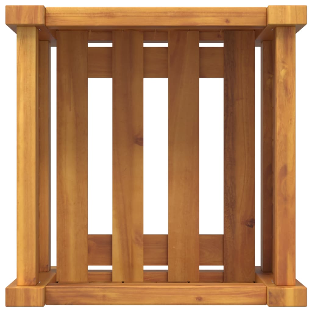 Plantenbak met voering 31x31x30 cm massief acaciahout is nu te koop bij PeponiXL, paradijselijk wonen!