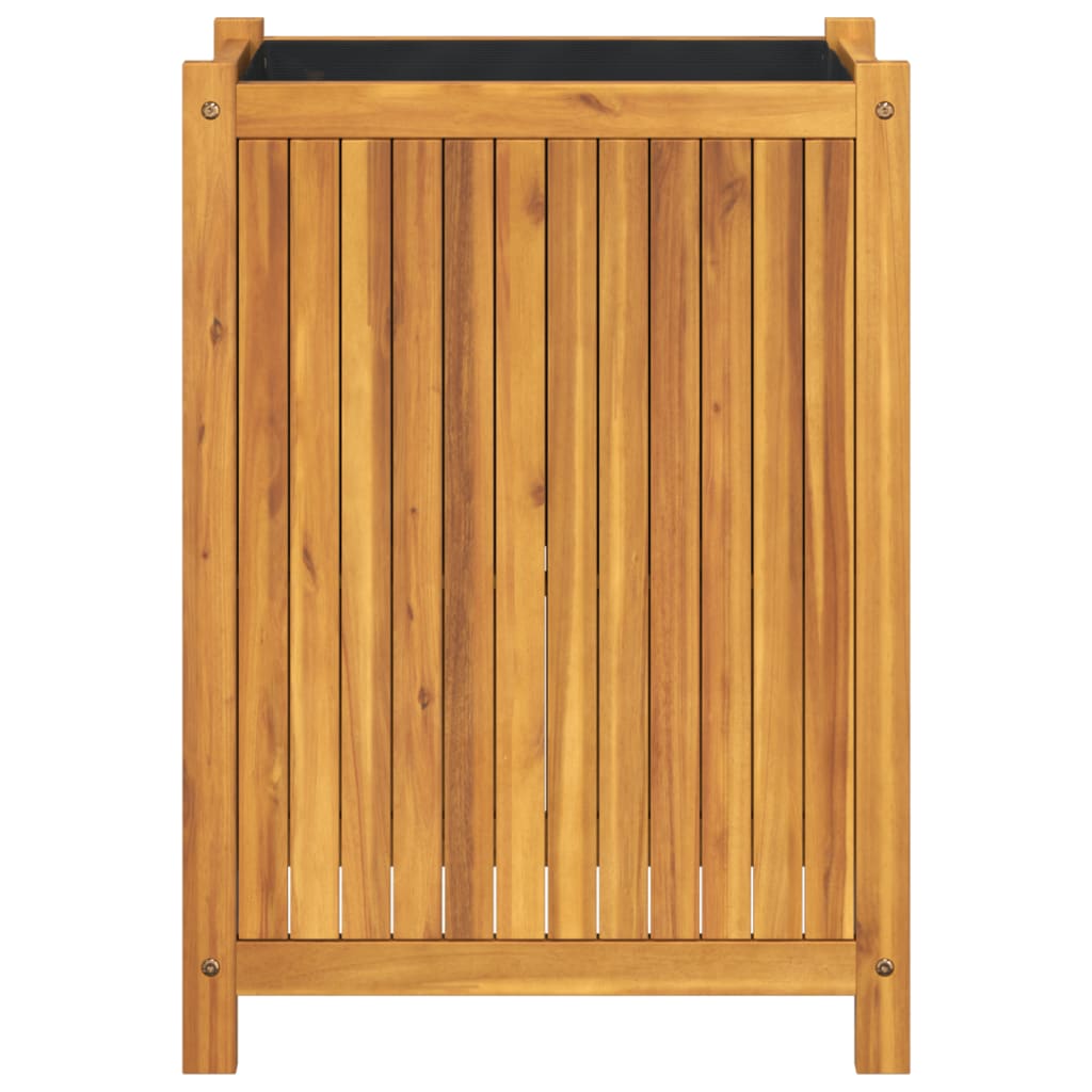 Plantenbak met voering 54x31x75 cm massief acaciahout is nu te koop bij PeponiXL, paradijselijk wonen!