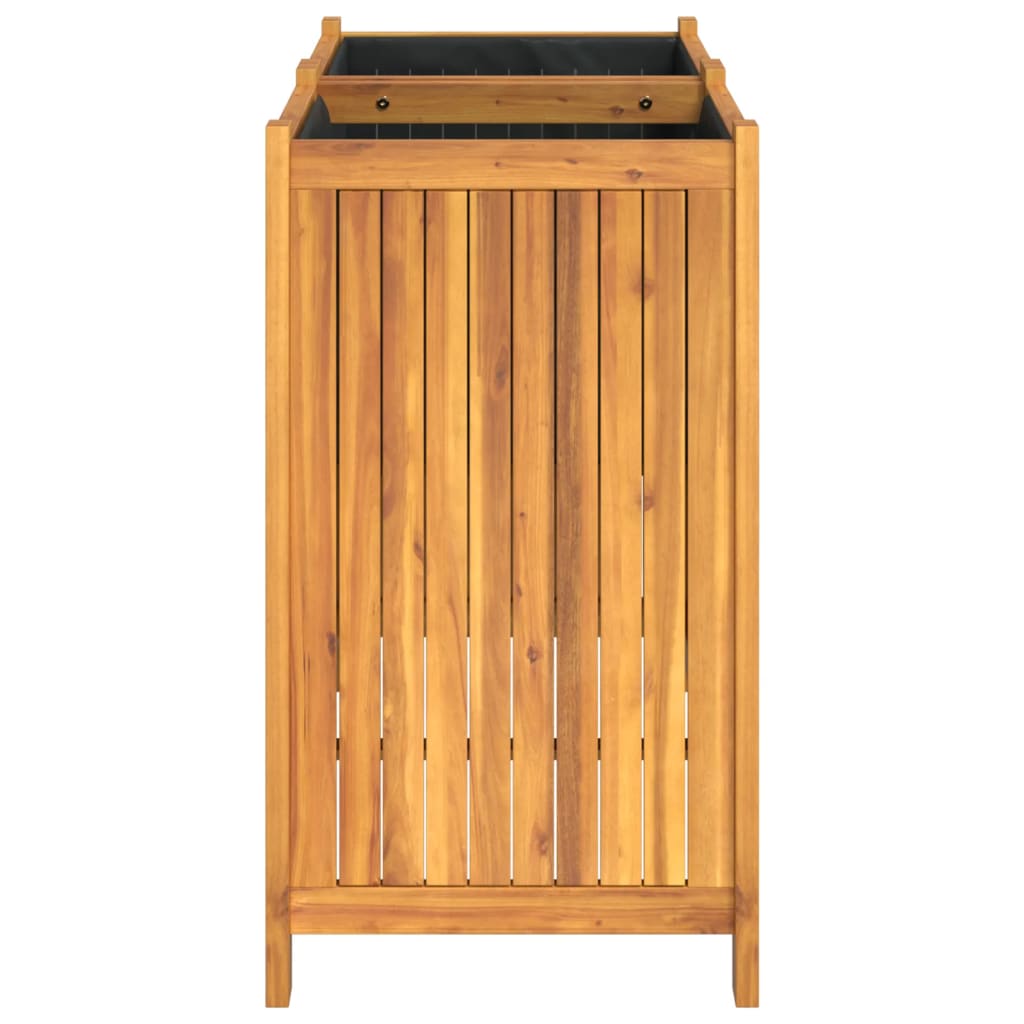 Plantenbak met voering 84x42x75 cm massief acaciahout is nu te koop bij PeponiXL, paradijselijk wonen!