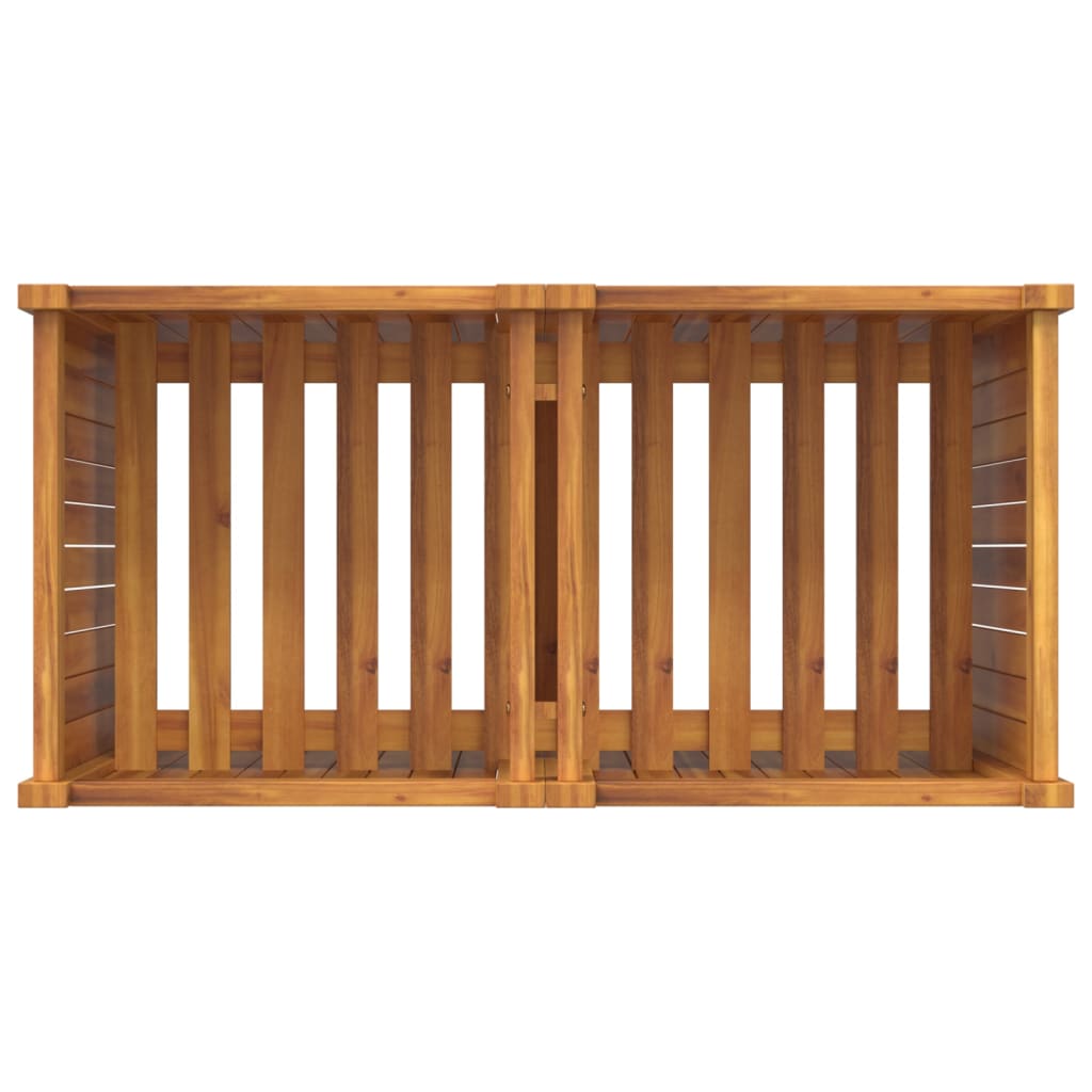 Plantenbak met voering 84x42x75 cm massief acaciahout is nu te koop bij PeponiXL, paradijselijk wonen!