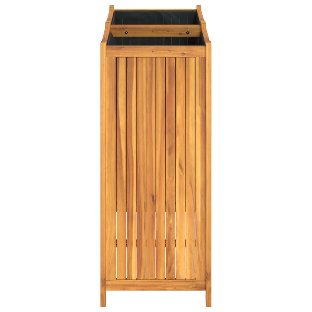 Plantenbak met voering 84x42x100 cm massief acaciahout is nu te koop bij PeponiXL, paradijselijk wonen!